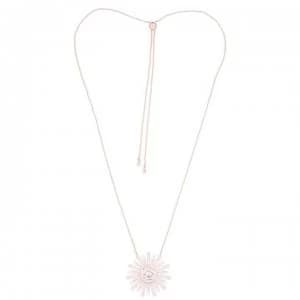 Image of Swarovski Sunshine: Necklace Lng Czwh/Ros - Gold