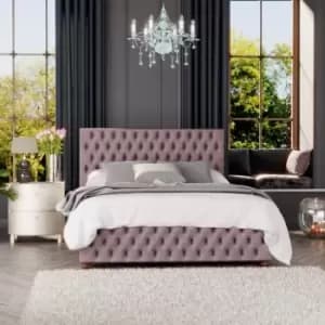 Image of Laurence Llewelyn-Bowen Laurence Llewelyn Bowen Seren Ottoman Storage Bed Plush Velvet Blush Small Double