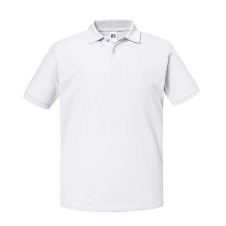 Image of Russell Authentic Eco Pique Polo Shirt White