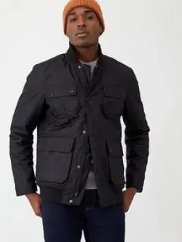 Image of Barbour International Edhill Wax Jacket - Black