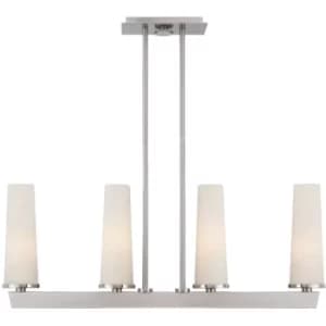 Image of Elstead Chelsea Loft Contemporary 4 Light Pendant Brushed Nickel
