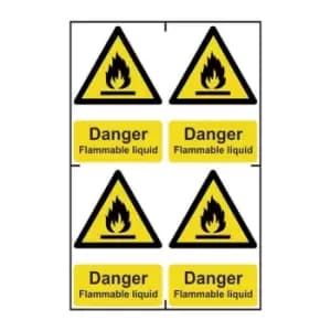 Image of Danger Flammable Liquid - PVC (200 x 300mm)