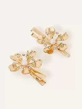 Image of Accessorize 2 X Flower Snap Clips