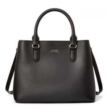 Image of Lauren by Ralph Lauren Dryden Marcy Satchel Bag - Black 001
