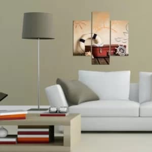 Image of 3MDF-051 Multicolor Decorative MDF Painting (3 Pieces)