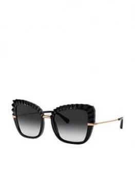 Image of Dolce & Gabbana Cateye Sunglasses - Black