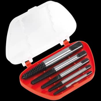 Image of Sealey AK722 5 Piece Screw Extractor Set