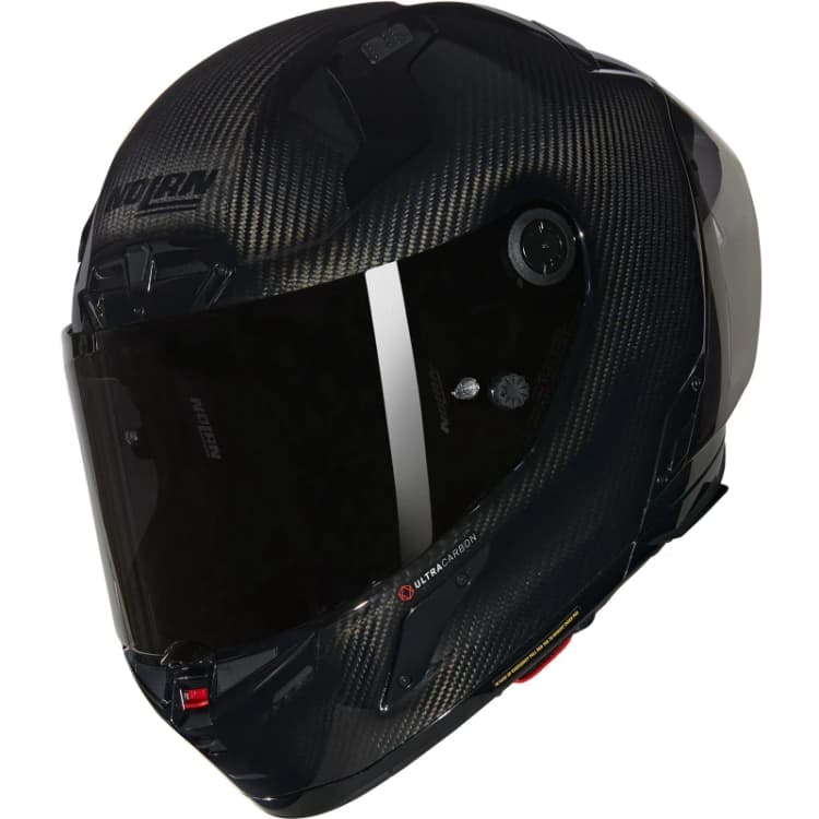 Image of Nolan X-804 RS Ultra Carbon Puro Motorcycle Helmet XXS Black Carbon Silver (324)