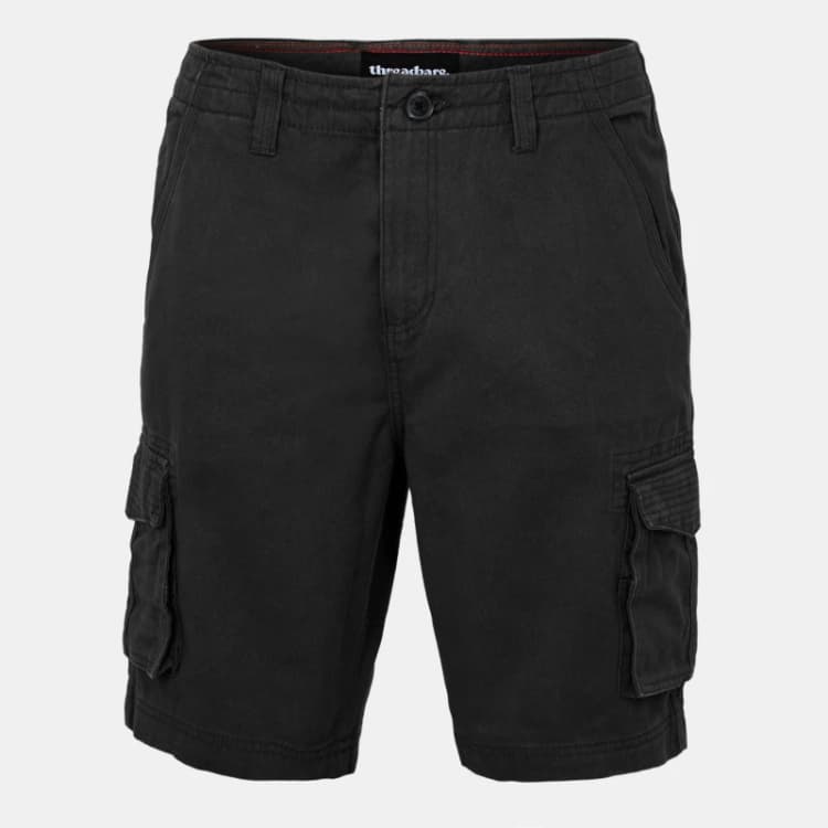 Image of Threadbare Mens Cargo Shorts Black male 36