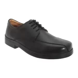 Image of Roamers Mens XXX Extra Wide 4 Eye Tramline Gibson Shoes (9 UK) (Black)