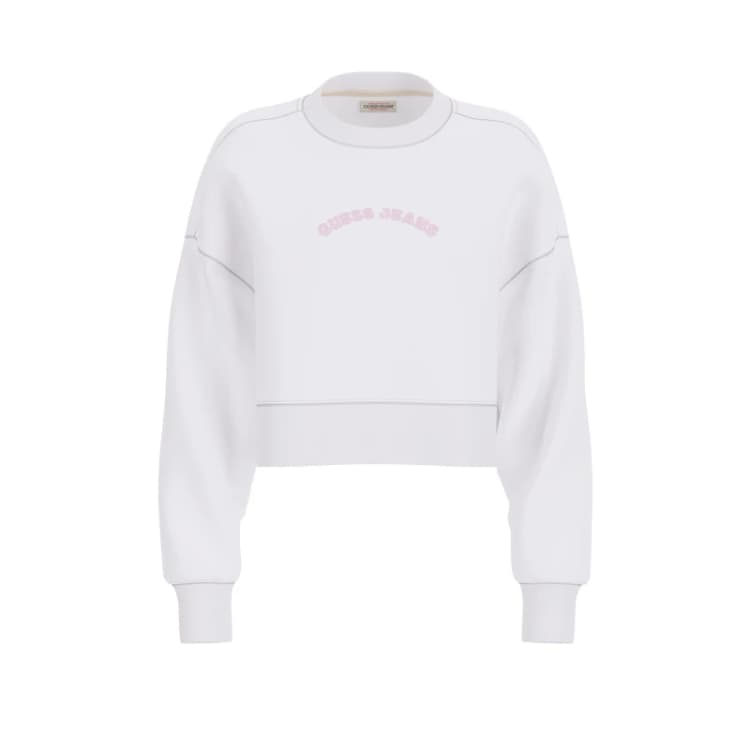 Image of Guess Guess Crop Swater Ld62 White female 8 (XS)