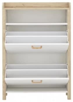 Image of Berwick 1 Shelf Open Top Shoe Cabinet - White