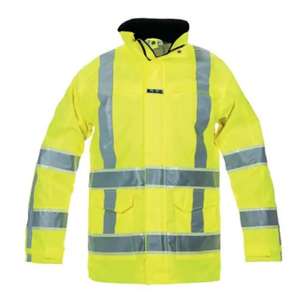Image of Italie Hydrowear Italie High Visibility Parka with Glow in the Dark GIS Tape Saturn Yellow XL HYD131001SYXL