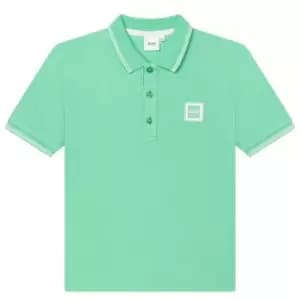 Image of Boss Square Logo Polo Shirt - Green