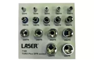 Image of Laser Tools 7189 Torx Plus EPR Tamper Resistant Socket Set 16pc