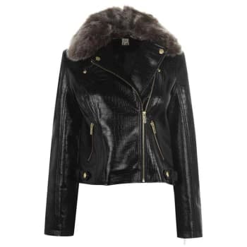 Image of Biba Croc PU Jacket - Black