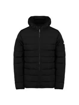 Image of Weekend Offender La Guardia Quilted Padded Jacket - Black, Size S, Men