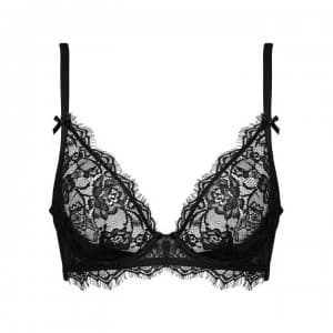 Image of Figleaves Pulse Lace Underwired Bra - Black