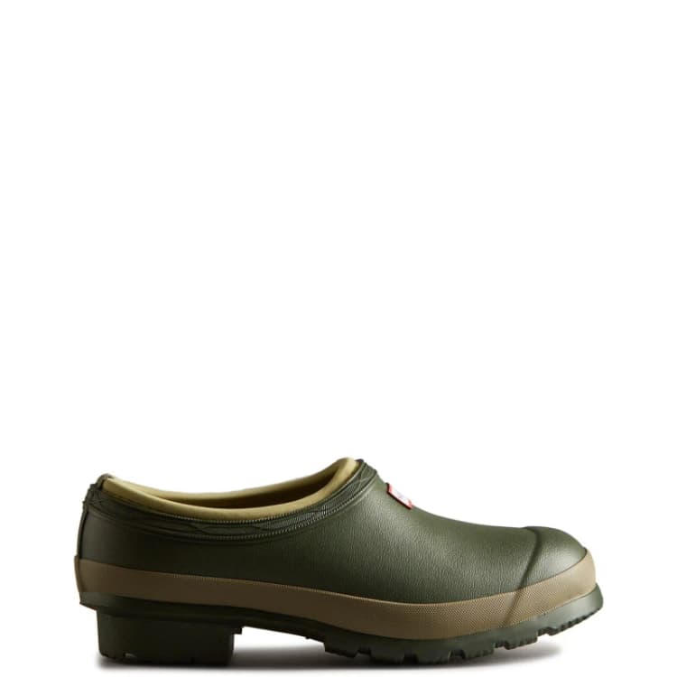 Image of Hunter Womens Gardener Rubber Waterproof Clogs UK Size 5 (EU 38) Dark Olive/Clay HUN111-OLIVE-5