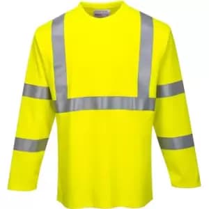 Image of Portwest FR96 Flame Resistant Arc2 T-Shirt Yellow 3XL