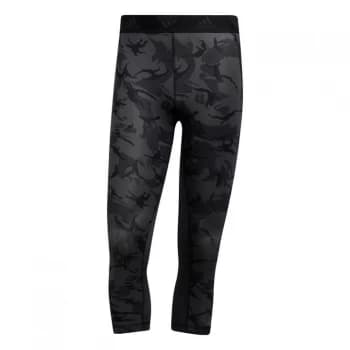 Image of adidas Camo three quarter Tights Mens - Grey Six