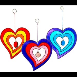 Image of Hanging heart Suncatcher Pack Of 12