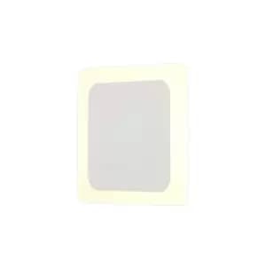 Image of Magnetic Base Wall Lamp, 12W LED 3000K 498lm, 15, 19cm Square Centre, Sand White, Acrylic Frosted Diffuser
