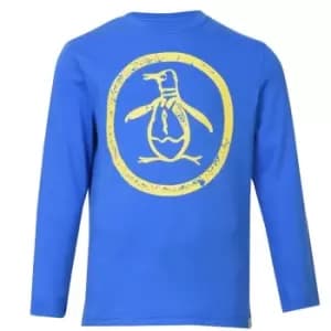 Image of Original Penguin Logo Long Sleeve T-Shirt Infant Boys - Blue