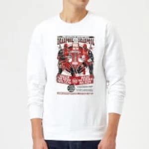 Image of Marvel Deadpool Kills Deadpool Sweatshirt - White - XXL