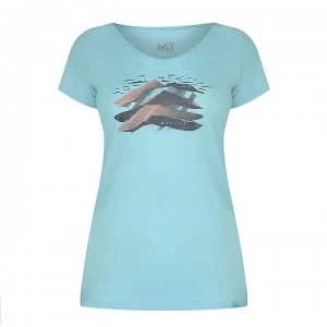 Image of Millet Wool Blend T Shirt Ladies - Aruba Blue