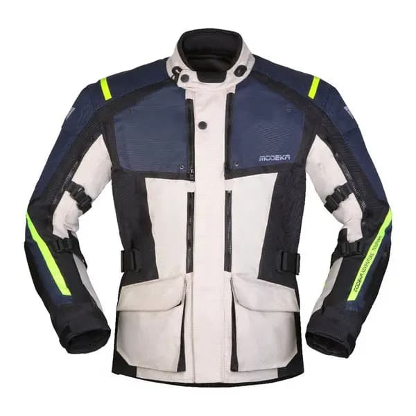 Image of Modeka Varus Jacket Light Grey Blue Size 2XL