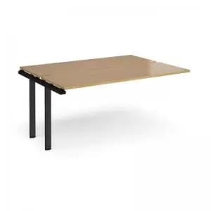 Image of Adapt add on unit single 1600mm x 1200mm - Black frame and oak top
