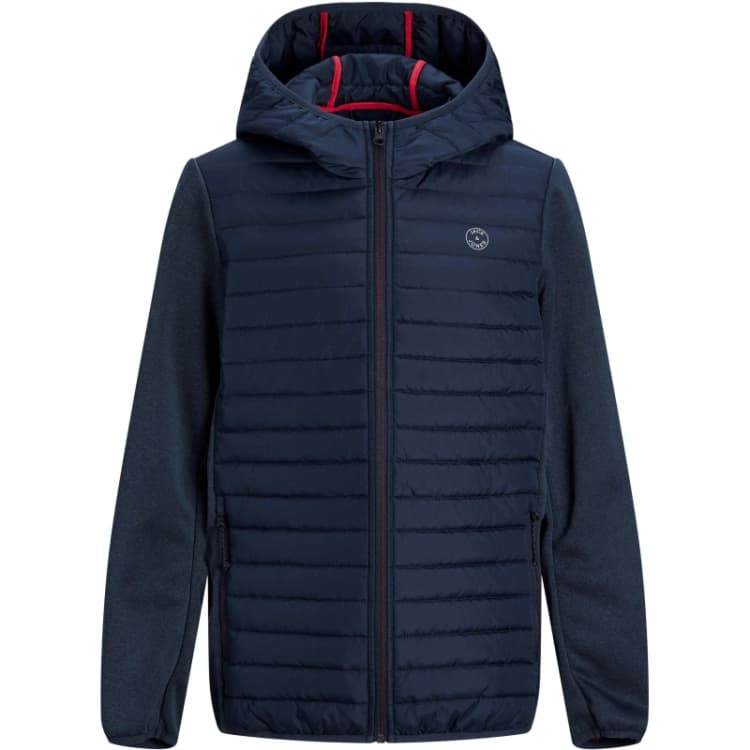 Image of Jack and Jones Multi Quilted Hood Jacket Junior - Blue Blue 11 - 12 Years
