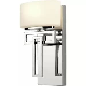 Image of Wall Light 1920's Style Glass Opaque Shade Polished Chrome LED G9 3.5W