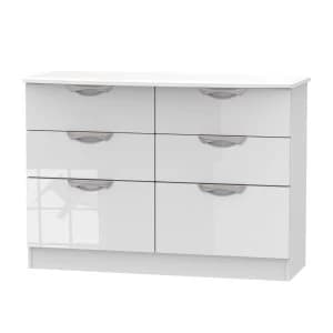 Image of Indices Ready Assembled 6 Drawer Midi Chest - White