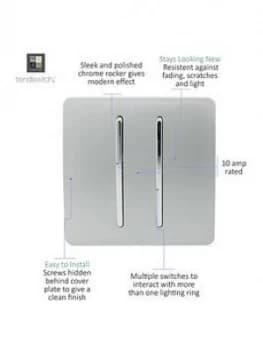 Image of Trendiswitch 2 Gang 2 Way 10 Amp Switch Std Silver