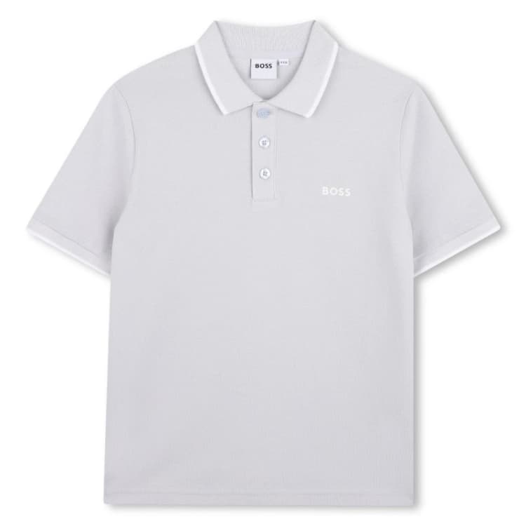 Image of Boss Boss Logo Polo In63 Pale Blue male 4 Yrs