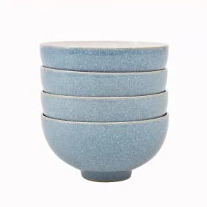 Image of Denby Elements Blue 4 Piece Rice Bowl Set