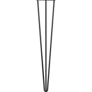 Image of Rothley 3-Pin Hairpin Leg 710mm Matt (2 Pack) in Black Steel