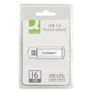 Image of Q-Connect SilverBlack USB 3.0 Slider 16GB Flash Drive 43202005 KF16369