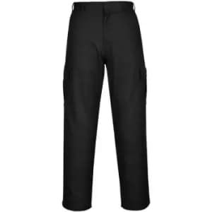 Image of Portwest Mens Combat Work Trousers (38T) (Black) - Black