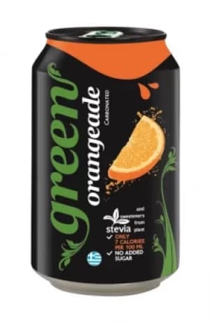 Image of Green Cola Green Orangeade Can 330ml (12 minimum)