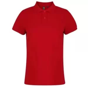 Image of Asquith & Fox Womens/Ladies Plain Short Sleeve Polo Shirt (L) (Red)