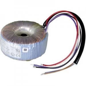 Image of Toroidal core transformer 1 x 230 V 2 x 12 V AC 50 VA 2.08 A