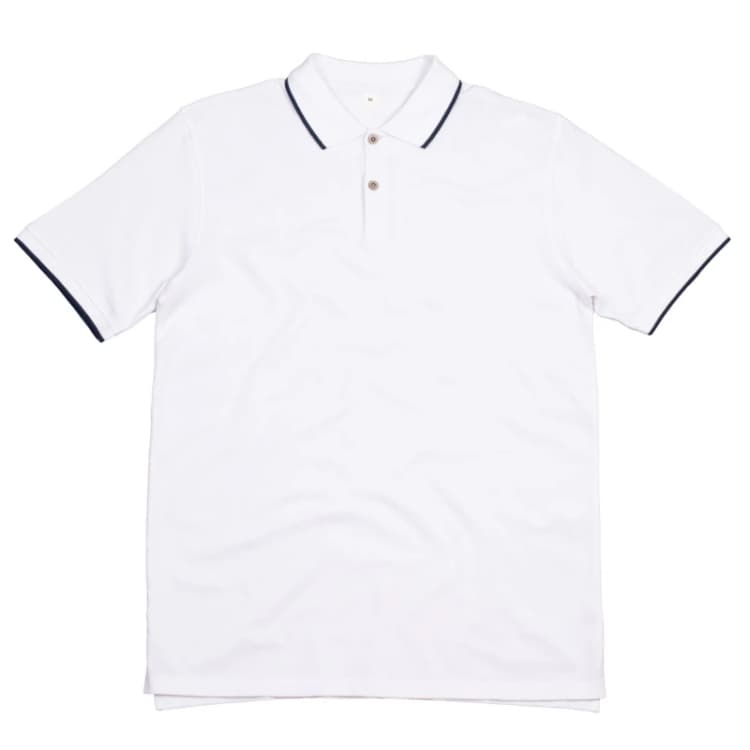 Image of Mantis Mantis Men Tipped Polo Shirt in Off White Size: Small Off White S Male 5063417929932
