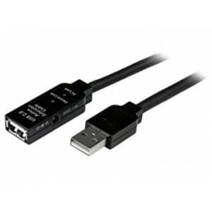 Image of StarTech 10m Active USB 2.0 Extension Cord Cable MF 10m