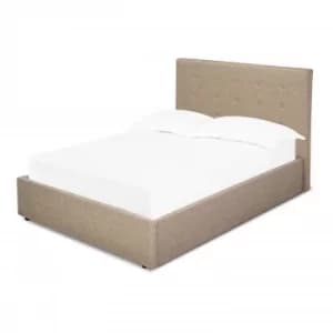 Image of Lucca Beige King Size Ottoman Bed WOOD, FABRIC