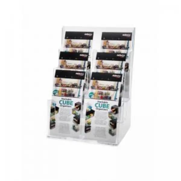 Image of Deflecto 3 Tier 6 Pocket 13 A4 Portrait Slanted Free Standing or Wall EXR26347DF