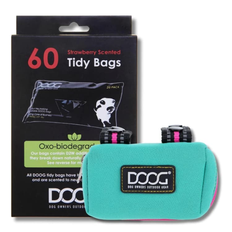 Image of DOOG Walkie Pouch And Poo Bag Set - Rin Tin Blue