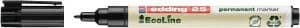 Image of edding 25 EcoLine Permanent Bullet Tip Marker Black PK10